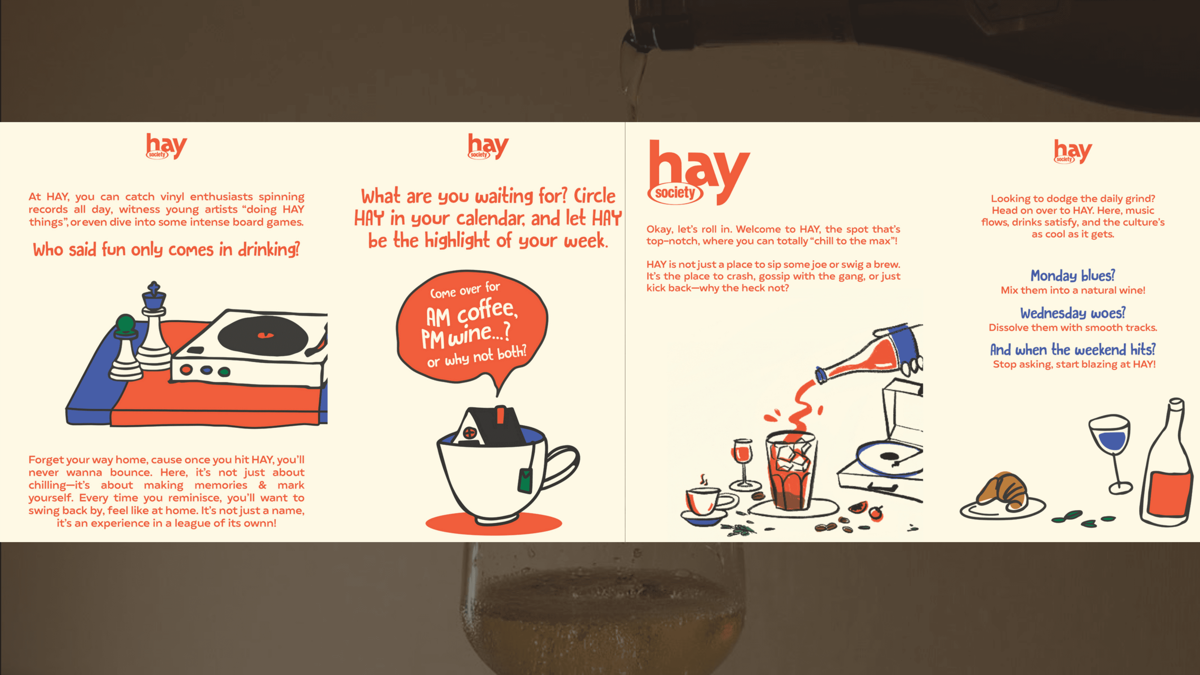 Hay Society social and print system frame