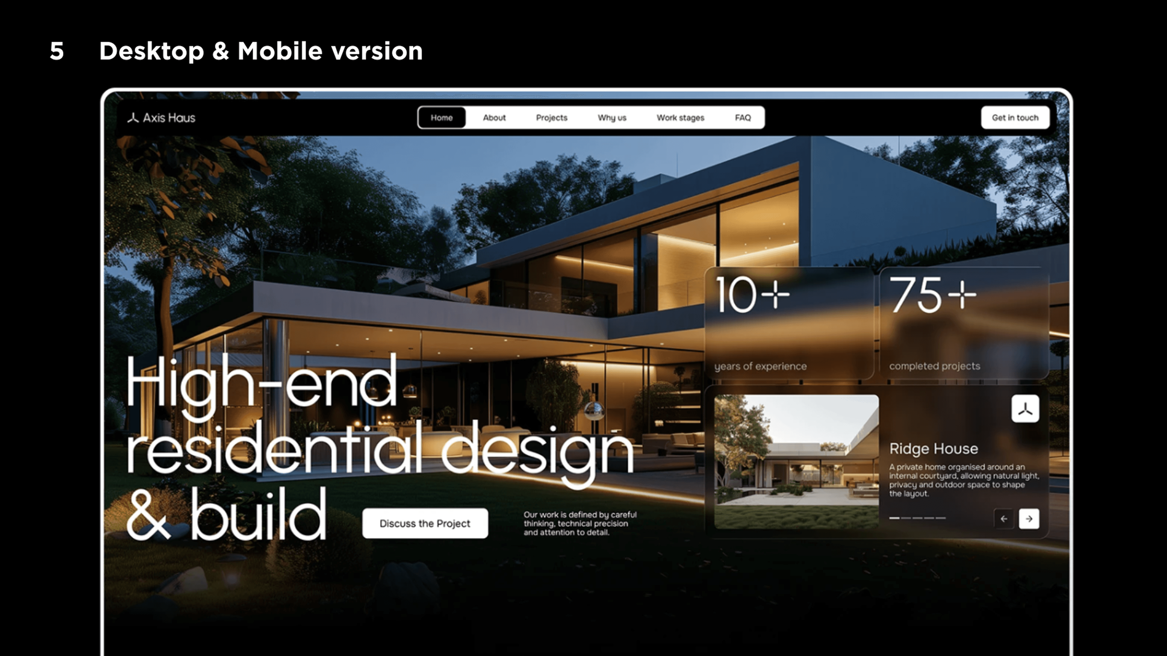 Axis Haus project frame 89