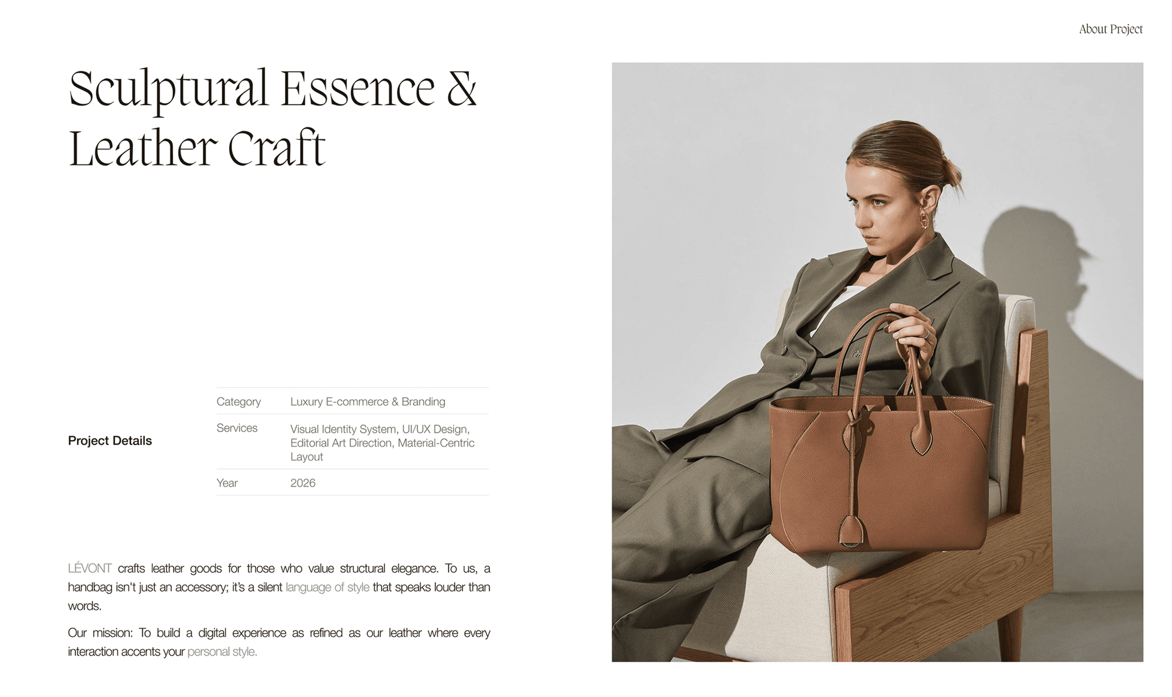Lévont luxury e-commerce product discovery frame