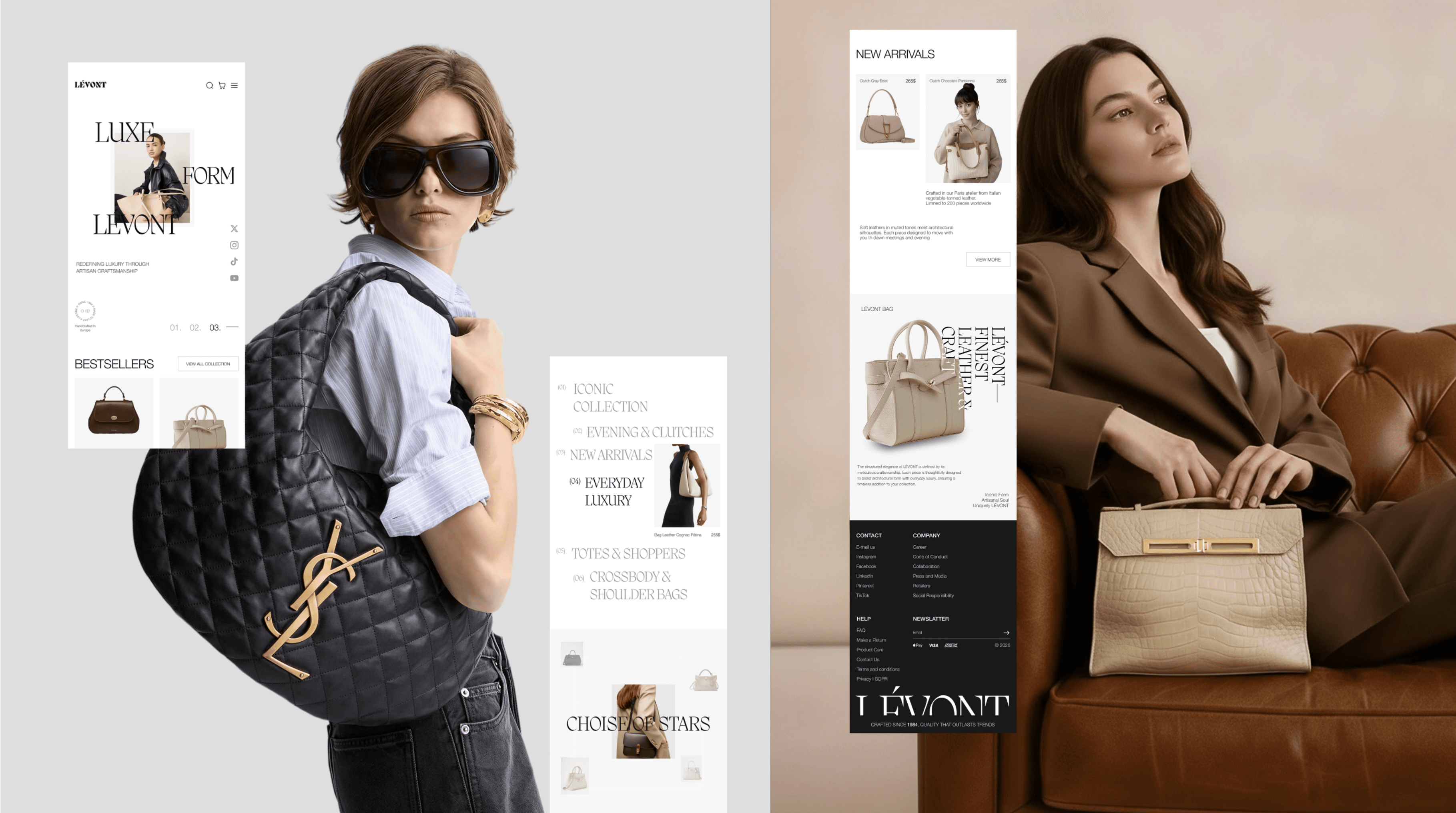 Lévont responsive e-commerce presentation frame