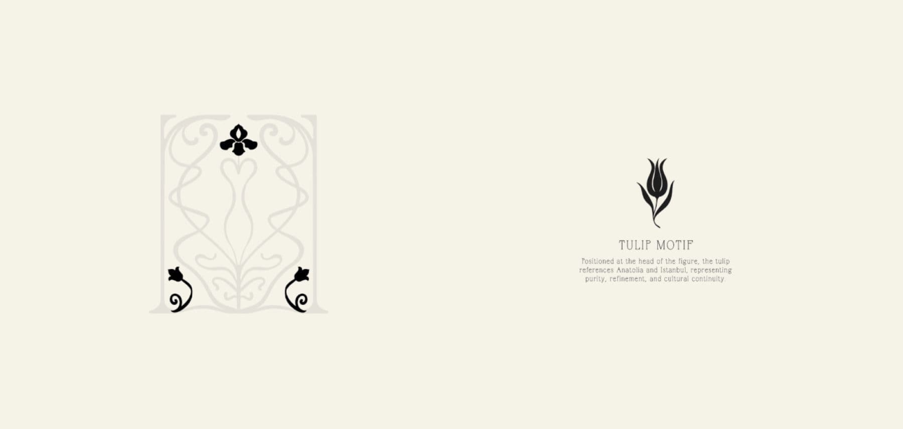 Helen emblem motif based on the tulip