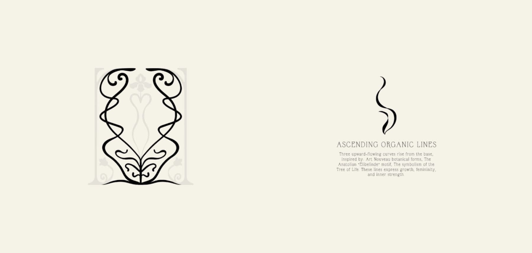 Helen emblem organic line motif