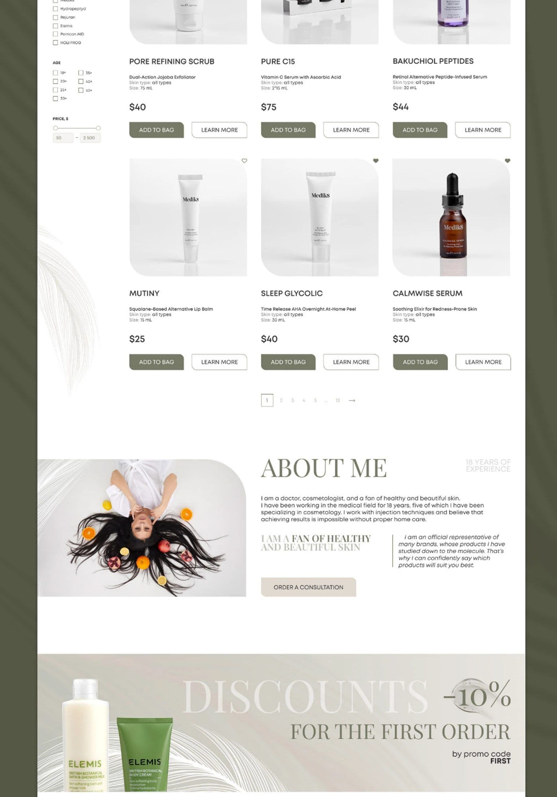 Professional Cosmeceuticals project frame 2