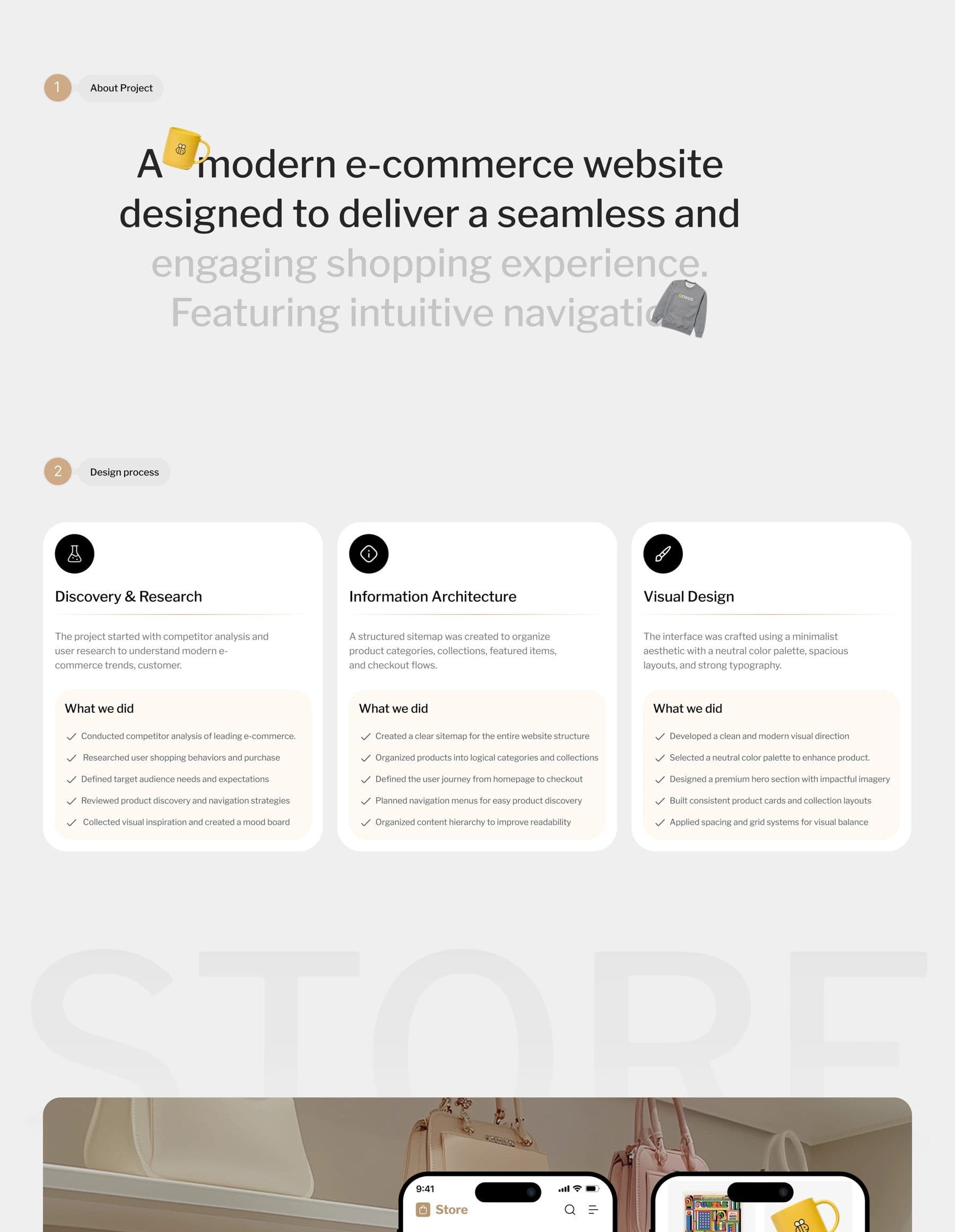 Modern Store UI project frame 0