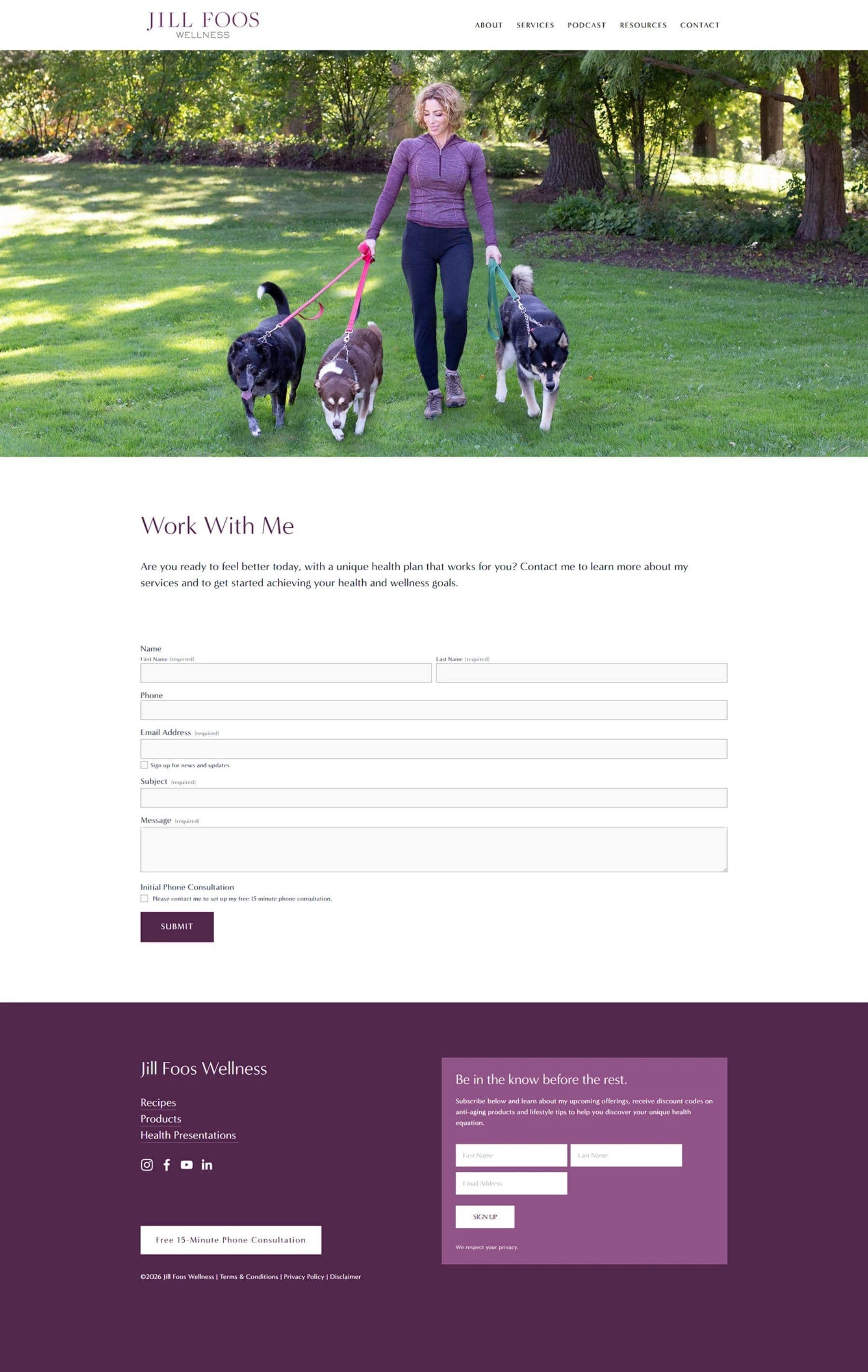 Jill Foos Wellness project frame 8
