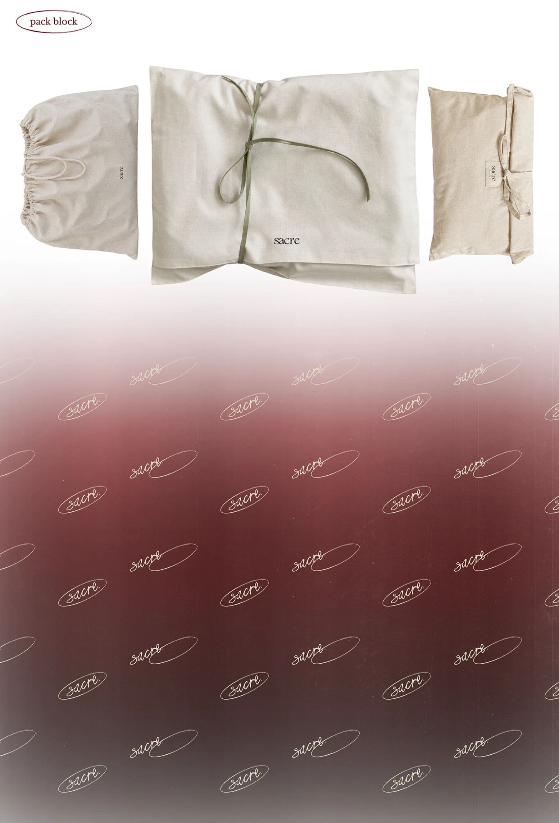 Sacre dust bags and burgundy monogram pattern