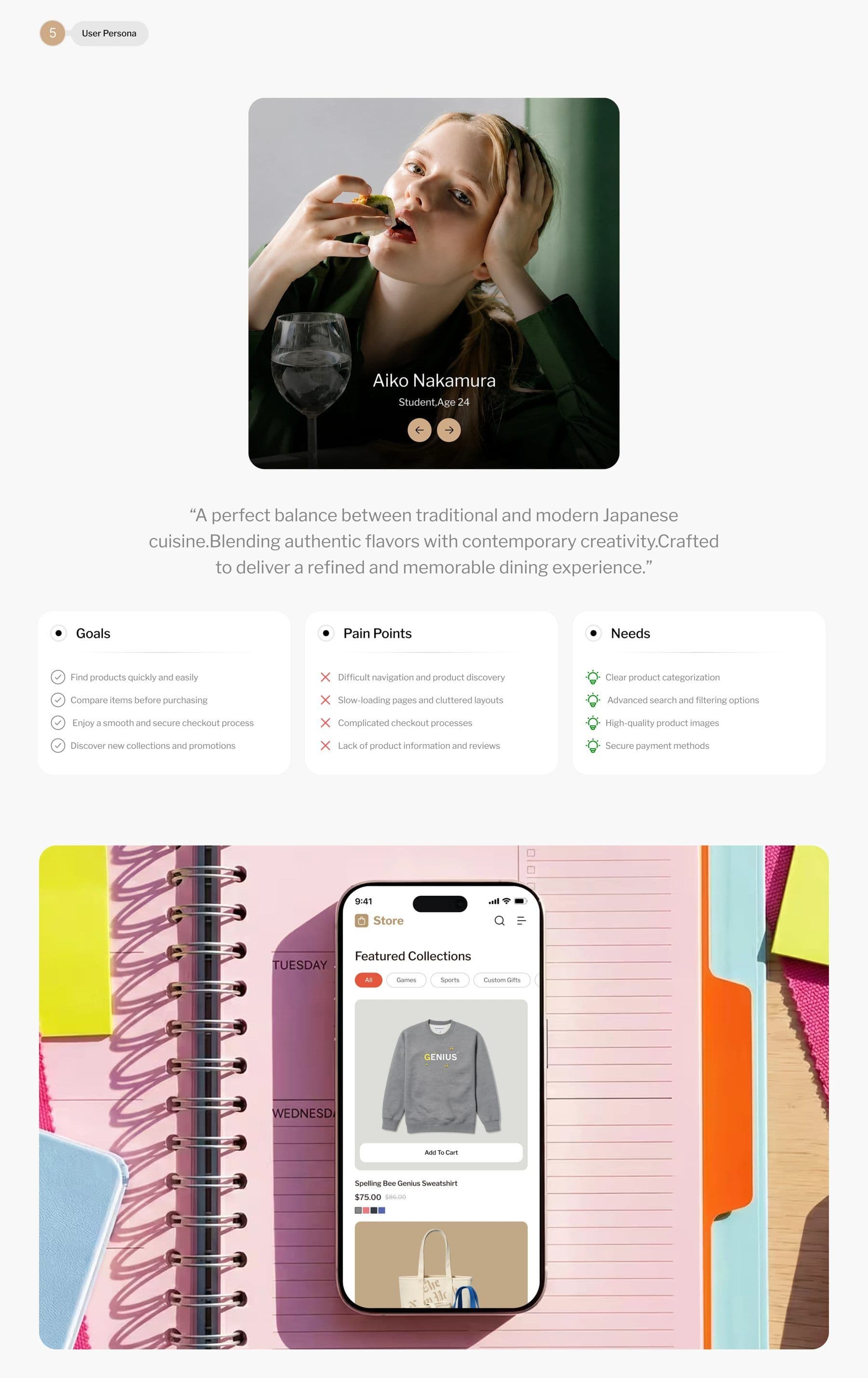 Modern Store UI project frame 2